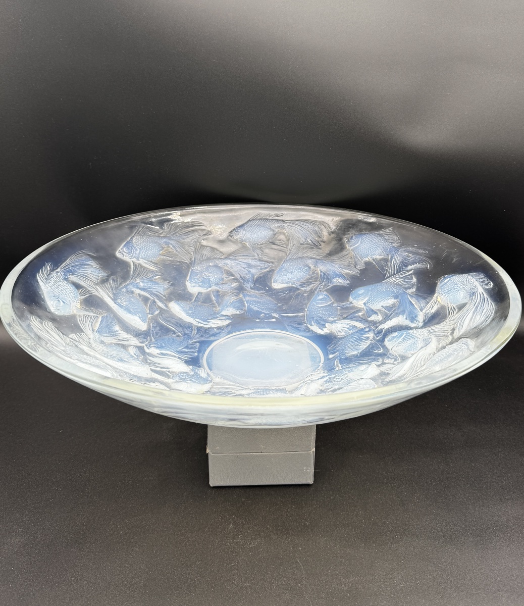 Une coupe Cyprins en verre opalescent de R.Lalique-photo-2