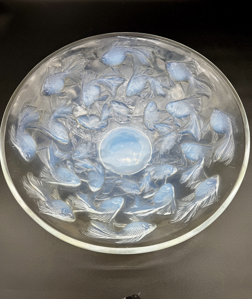 Une coupe Cyprins en verre opalescent de R.Lalique