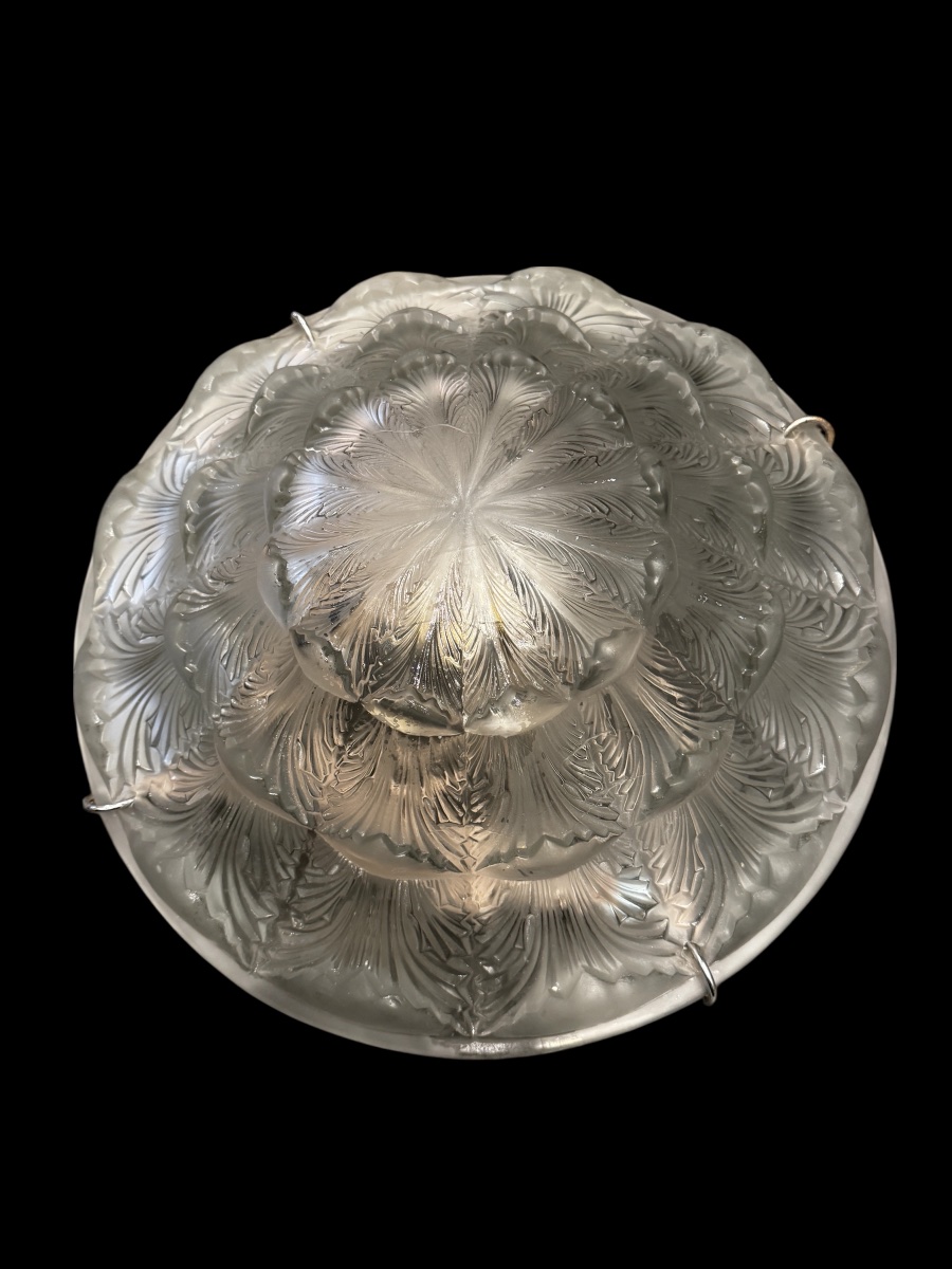 An Acanthes Chandelier  By R. Lalique-photo-4