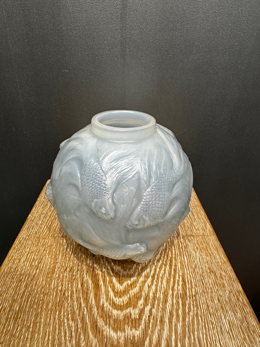 un vase Formose en verre opalescent de R.Lalique-photo-2