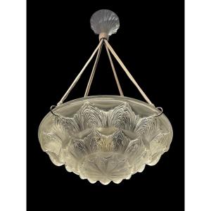 An Acanthes Chandelier  By R. Lalique