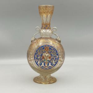 Galle Enameled Glass Vase