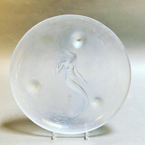 White Glass Mermaid Tripod By R.lalique