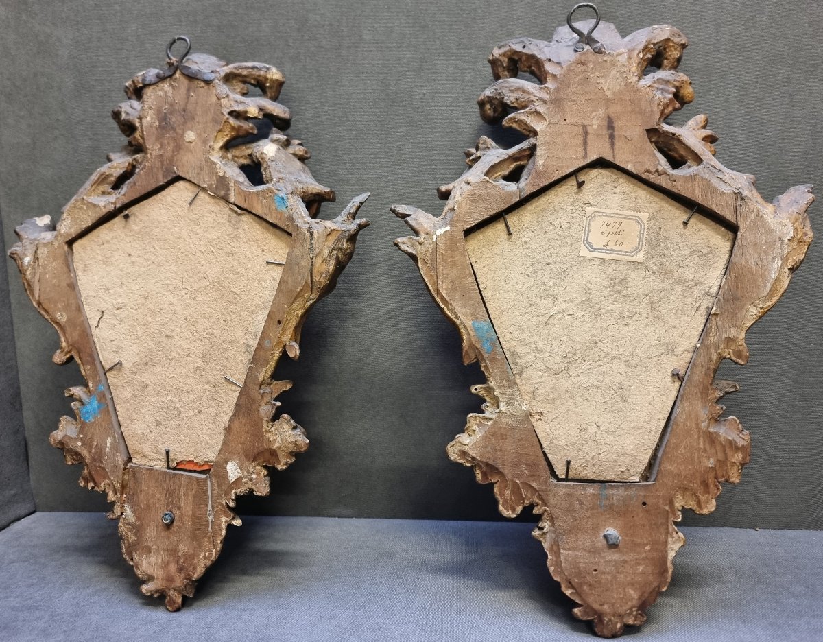 Pair Of Neapolitan Mrrors - Mid-18th Century (louis XV)-photo-2
