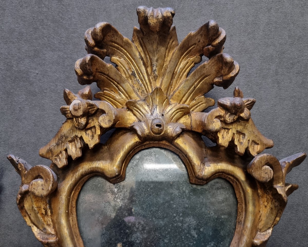 Pair Of Neapolitan Mrrors - Mid-18th Century (louis XV)-photo-3