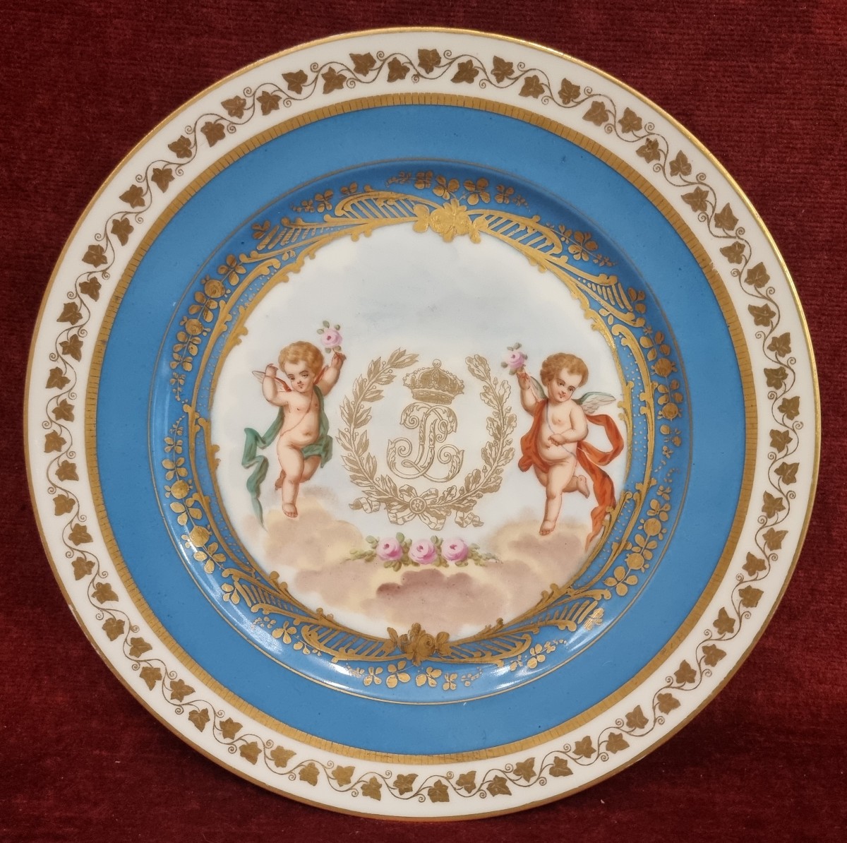 Decorative Porcelain Plate From Sevres - XIX Century