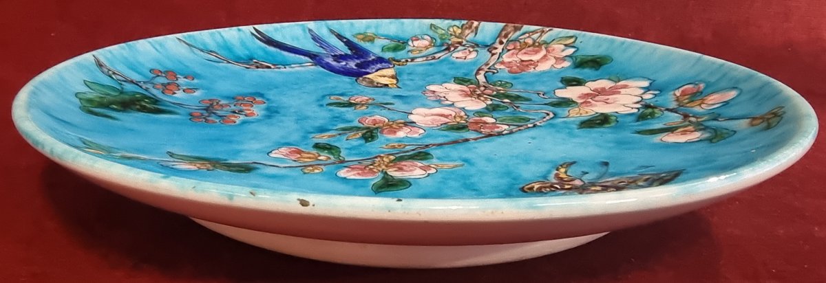Ceramic Plate - Theodore Deck (1823-1891) - XIX Century-photo-3