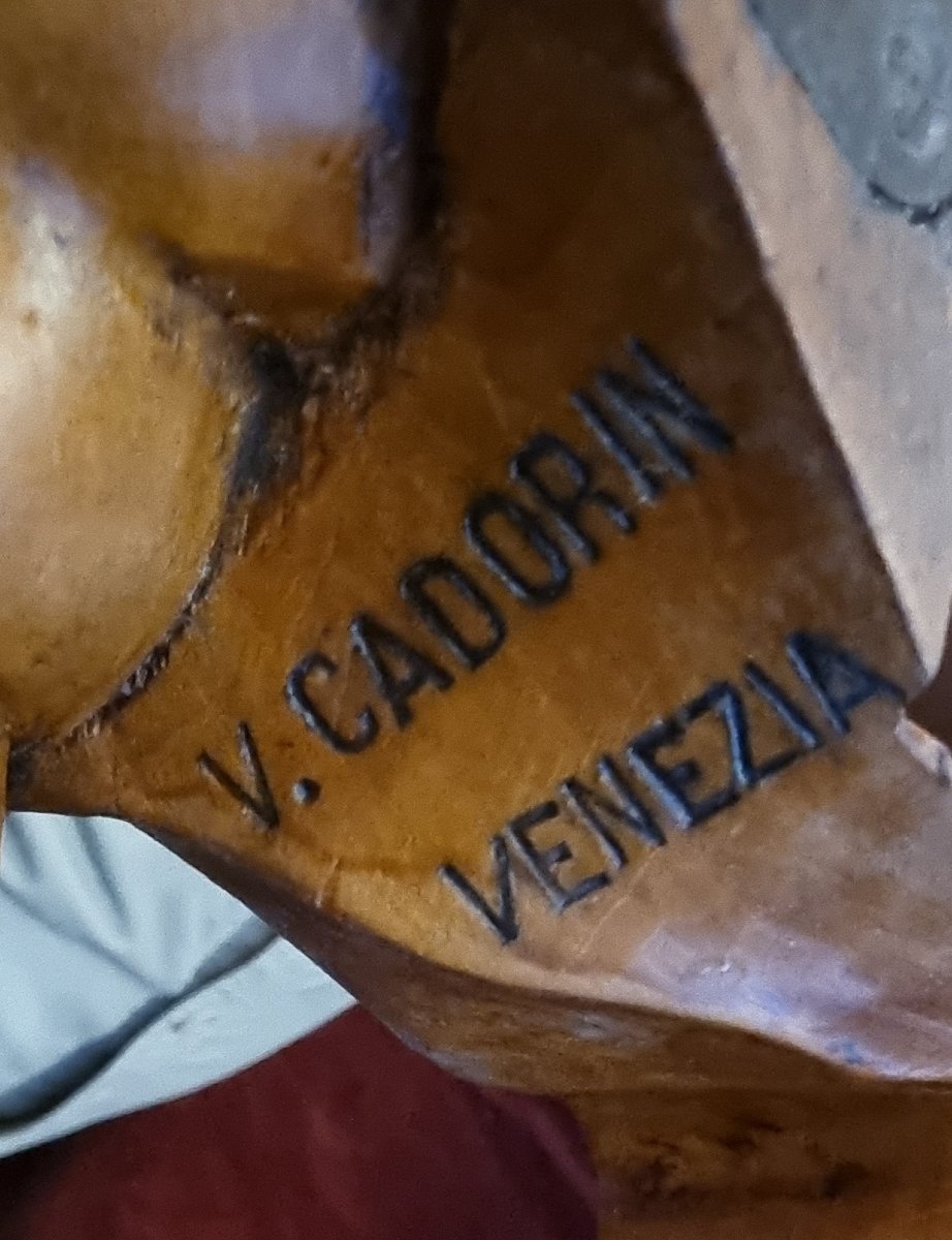 ÉTAGÈRE EN BOIS SCULPTÉE - PUTTI ET FLEURS  - SIGNÉE VINCENZO CADORIN VENISE-photo-4