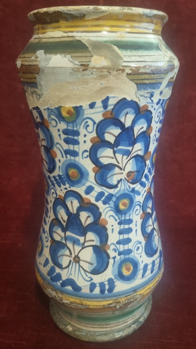 ARBRE À PHARMACIE EN FAIENCE - MONTELUPO OU ORVIETO - FIN XVIe SIÈCLE / DÉBUT XVIIe SIÈCLE-photo-3