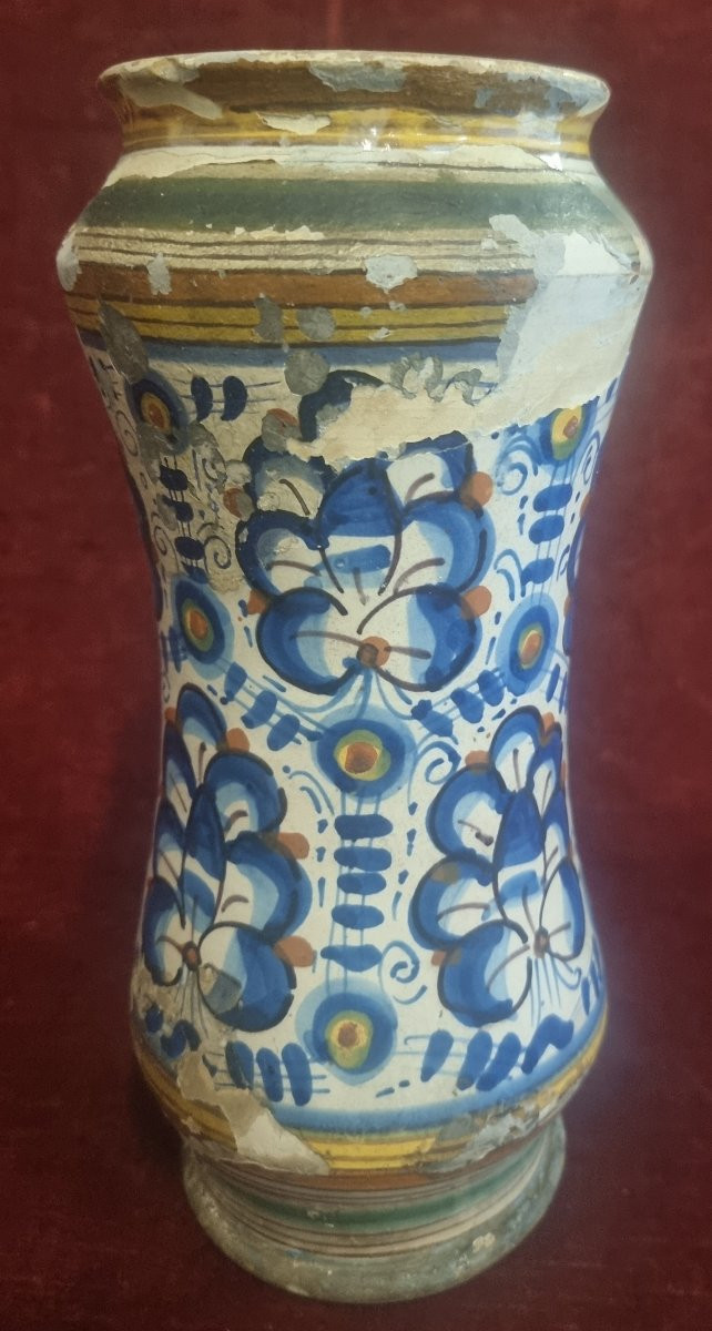 ARBRE À PHARMACIE EN FAIENCE - MONTELUPO OU ORVIETO - FIN XVIe SIÈCLE / DÉBUT XVIIe SIÈCLE-photo-4