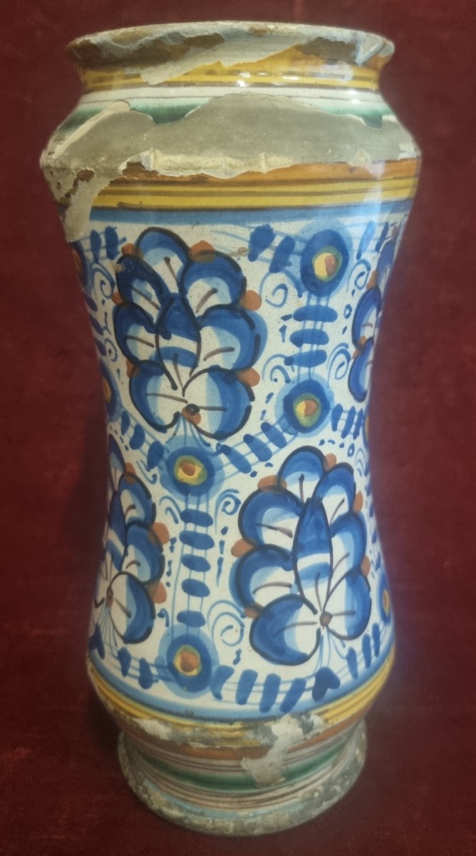 ARBRE À PHARMACIE EN FAIENCE - MONTELUPO OU ORVIETO - FIN XVIe SIÈCLE / DÉBUT XVIIe SIÈCLE