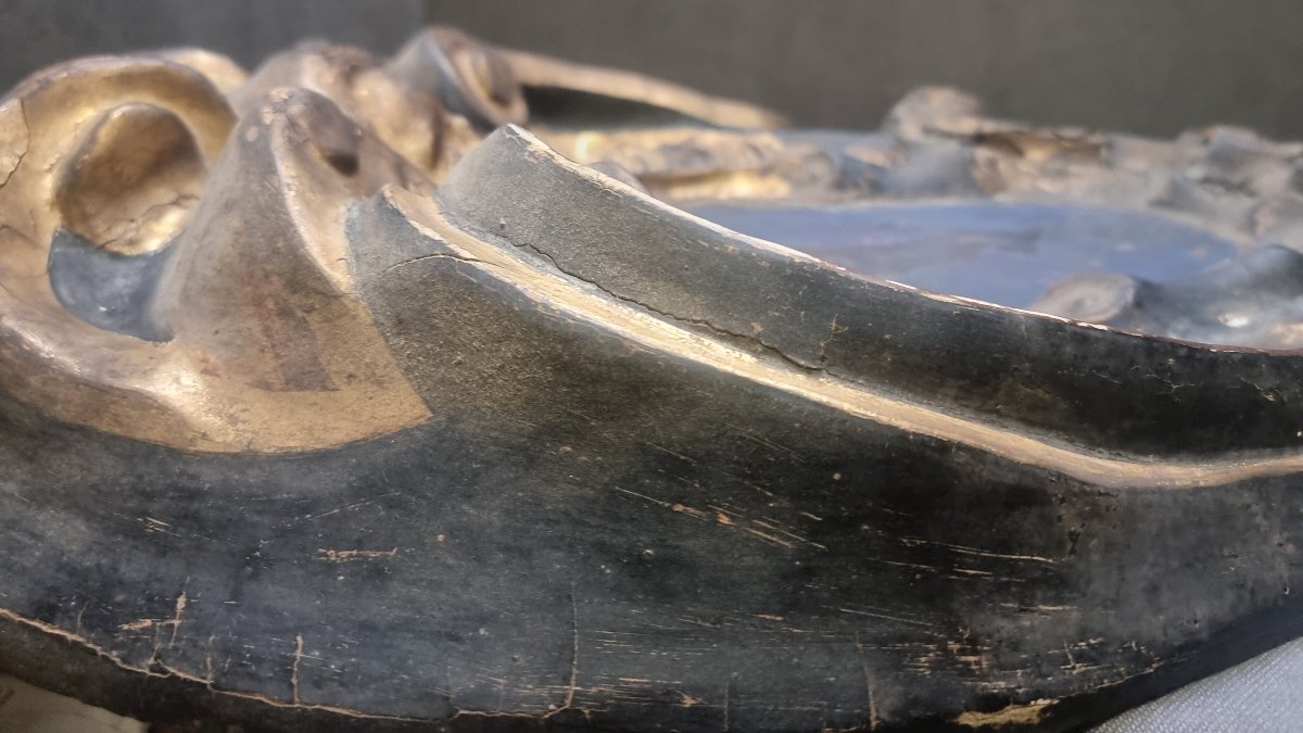 Armoirie Noblesse Intérieur Palais - Papier mâché, doré et peint - XVI siècle-photo-3