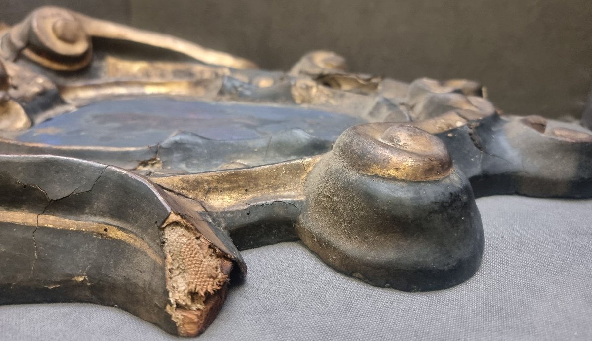 Armoirie Noblesse Intérieur Palais - Papier mâché, doré et peint - XVI siècle-photo-4