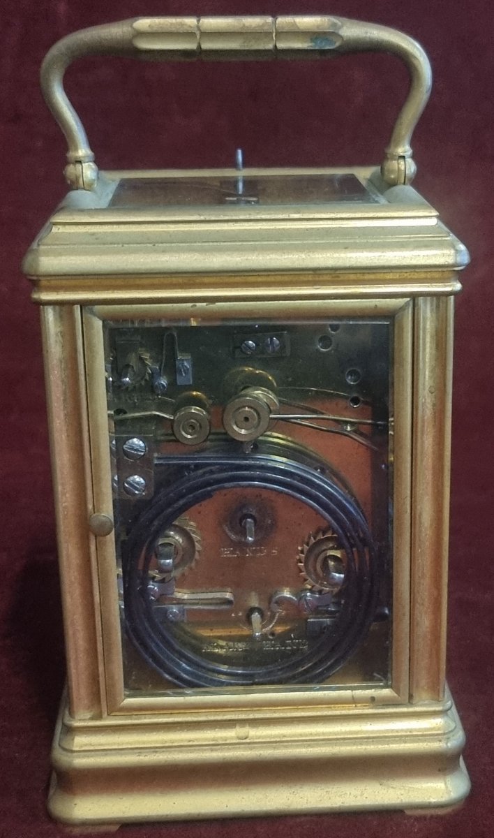 Brass Travel Clock (office Pendulette) - Musy Father And Son Turin - Late XIX Century-photo-1