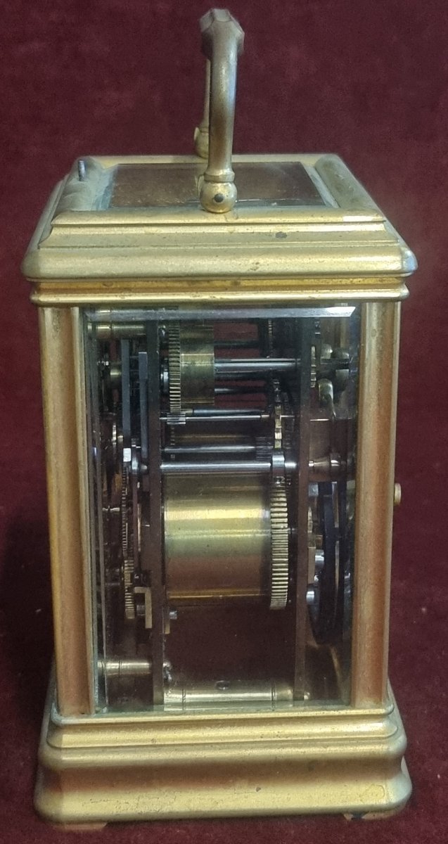 Brass Travel Clock (office Pendulette) - Musy Father And Son Turin - Late XIX Century-photo-2