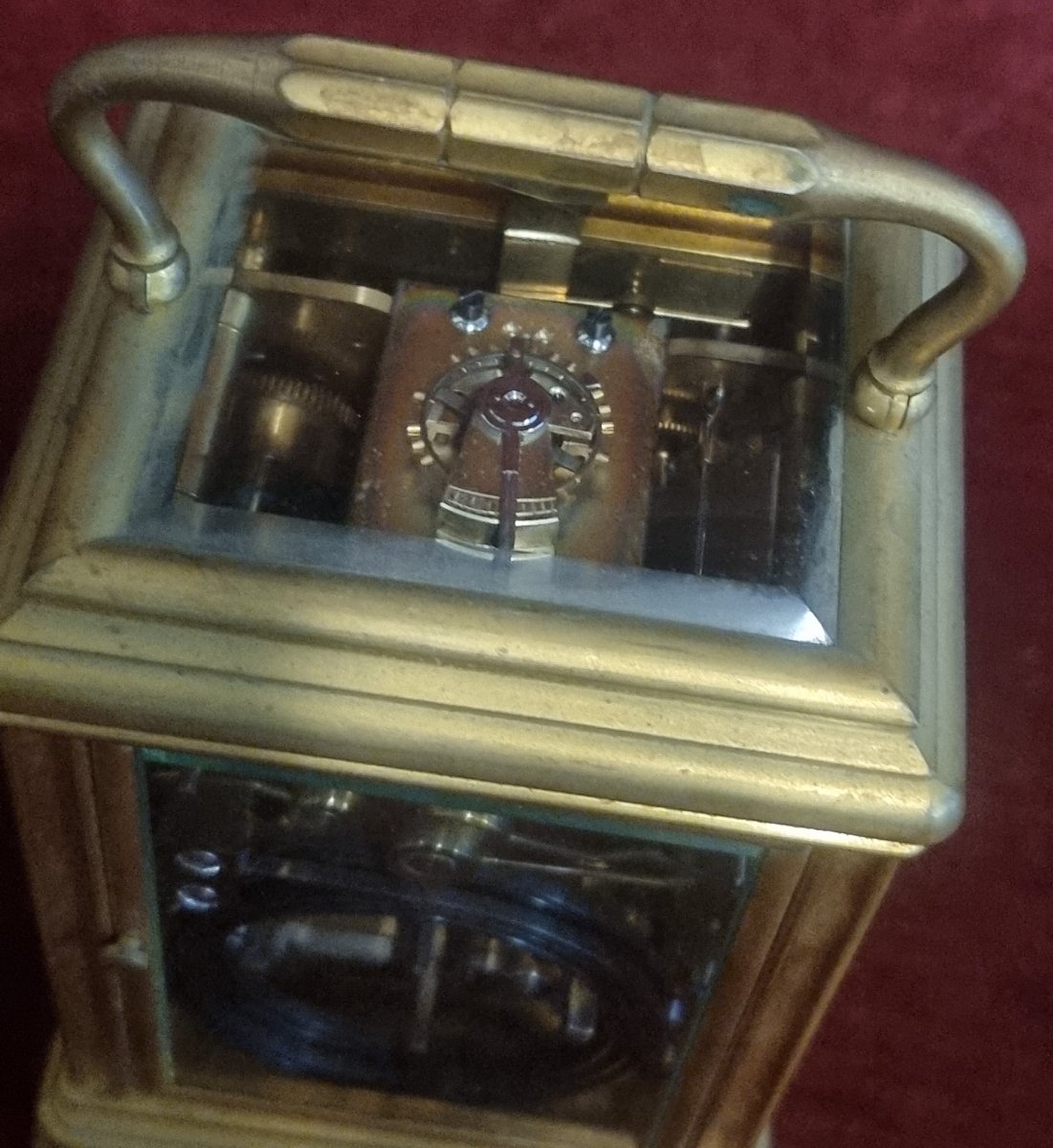 Brass Travel Clock (office Pendulette) - Musy Father And Son Turin - Late XIX Century-photo-4