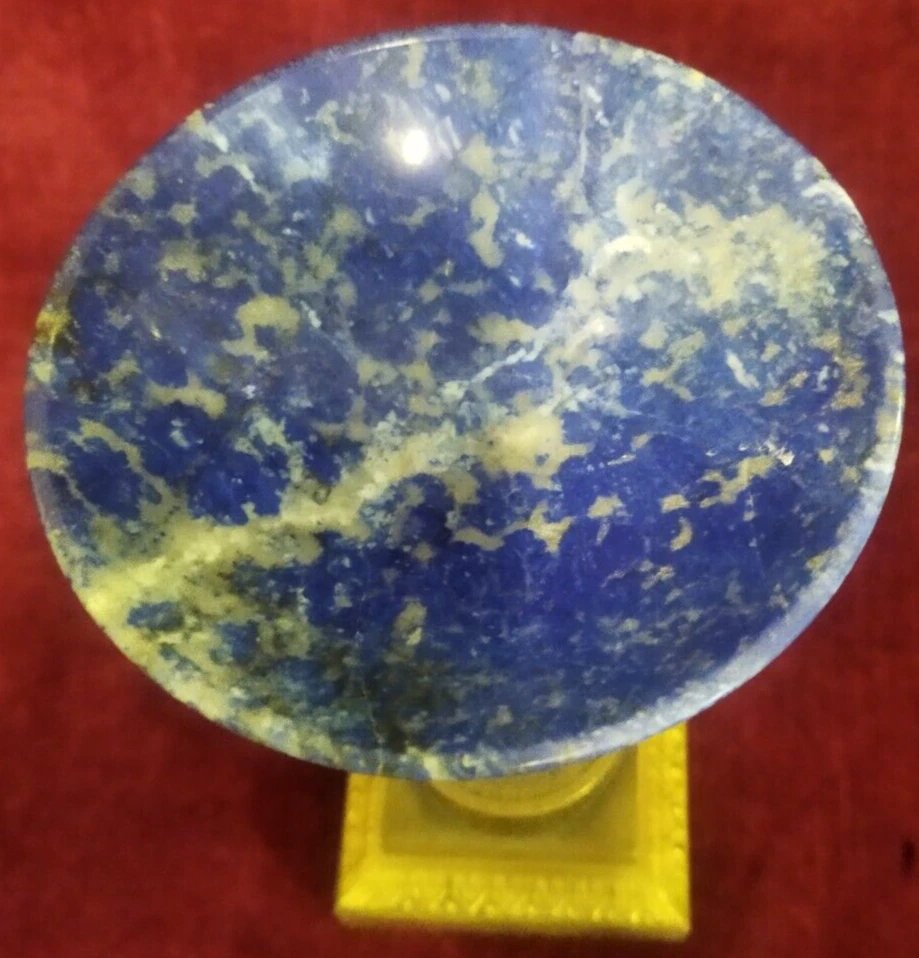 SCULPTURE EN BRONZE  - Atlas tenant une coupe en lapis-lazuli -photo-1