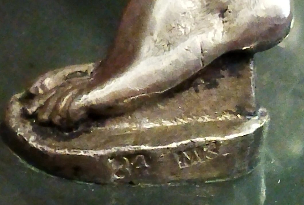 Silver Sculpture On A Marble Base: Hercules With A Boar, Stamp 84, Russia – 1950s-photo-4