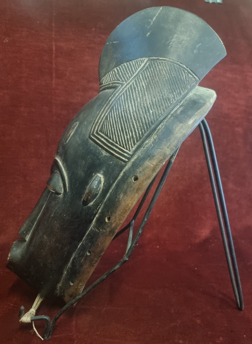 Masque africain en bois sculpté - Baoulé Ndoma - Milieu du XXe siècle-photo-2