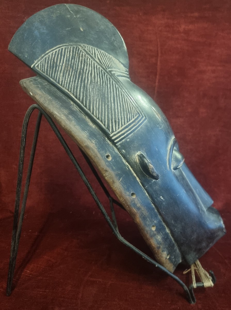 Masque africain en bois sculpté - Baoulé Ndoma - Milieu du XXe siècle-photo-3