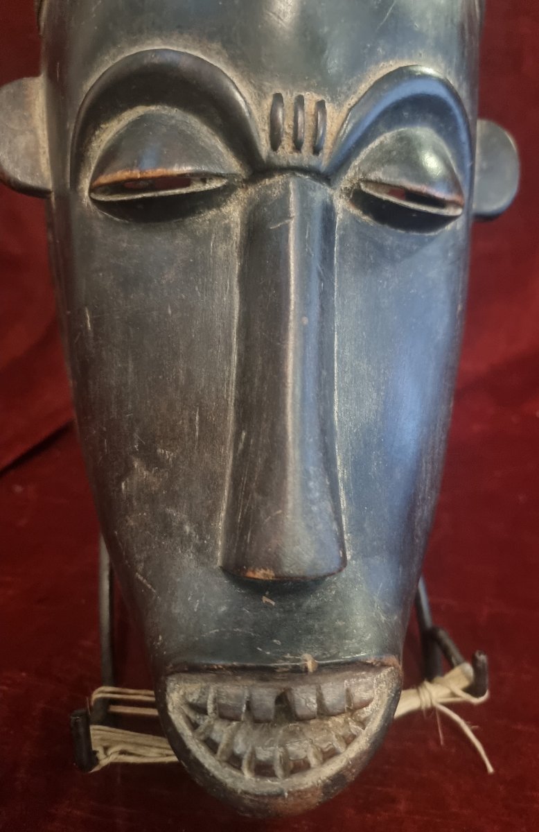 Masque africain en bois sculpté - Baoulé Ndoma - Milieu du XXe siècle-photo-1