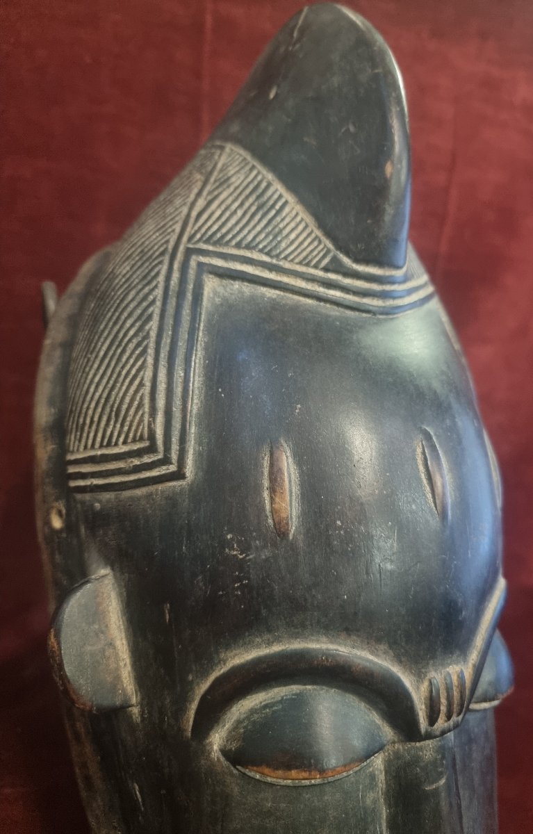 Masque africain en bois sculpté - Baoulé Ndoma - Milieu du XXe siècle-photo-2
