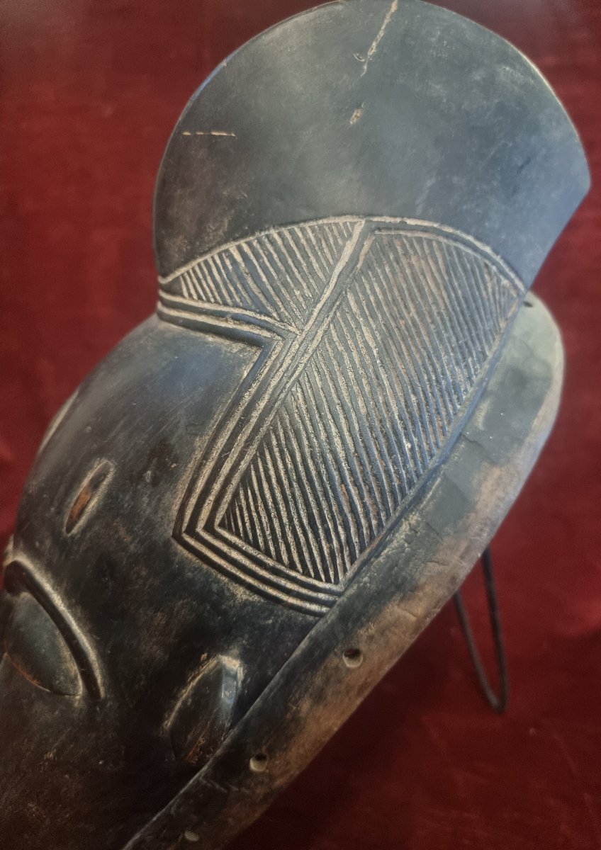 Masque africain en bois sculpté - Baoulé Ndoma - Milieu du XXe siècle-photo-3