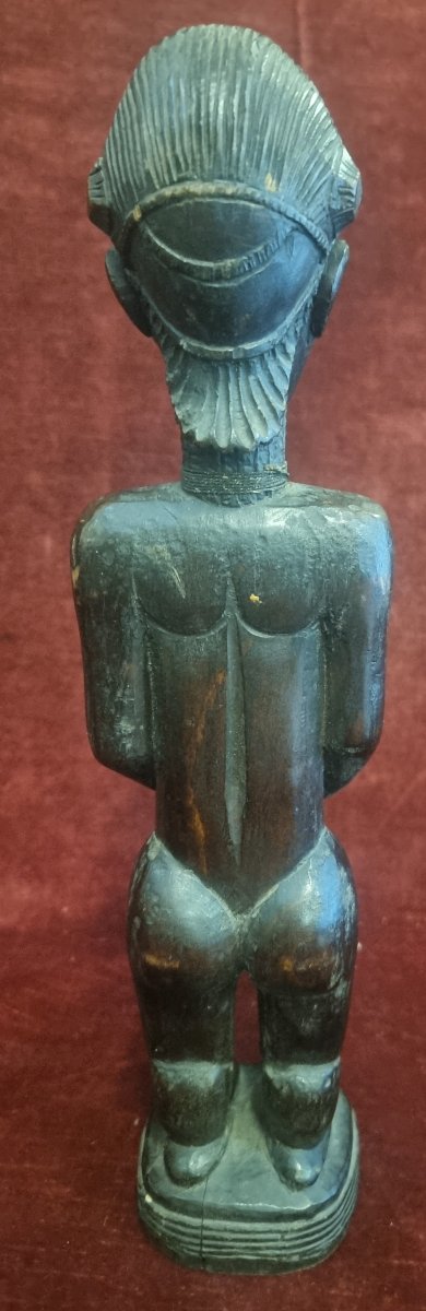 Carved Wooden Sculpture Of An African Woman - Ivory Coast - Mid-20th Century-photo-3