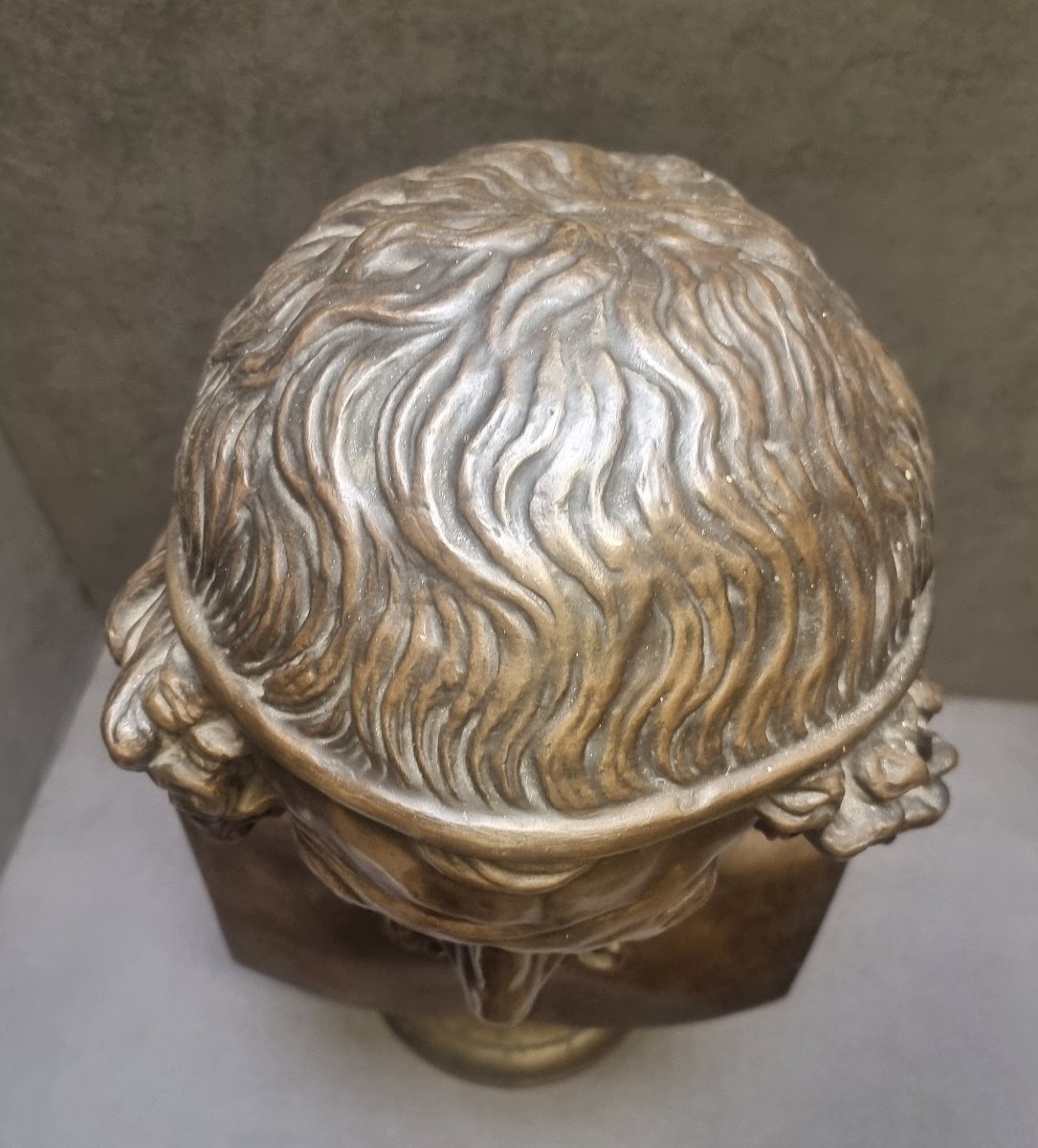 BUSTE EN BRONZE D'HOMERE - FRANCE - NAPOLÉON III - MILIEU DU XIXE SIÈCLE-photo-2