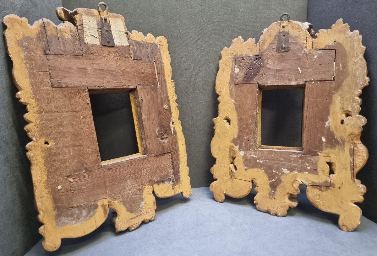 PAIRE DE CADRES EN BOIS SCULPTÉ ET DORÉ – ESPAGNE, PREMIÈRE MOITIÉ DU XVIIe SIÈCLE-photo-4