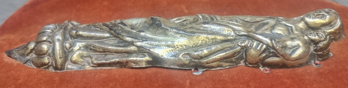 VIERGE À L'ENFANT EN ARGENT REPASSÉ ET DORÉ  ITALIE, SULMONA, DERNIER QUART DU XVe SIÈCLE-photo-3