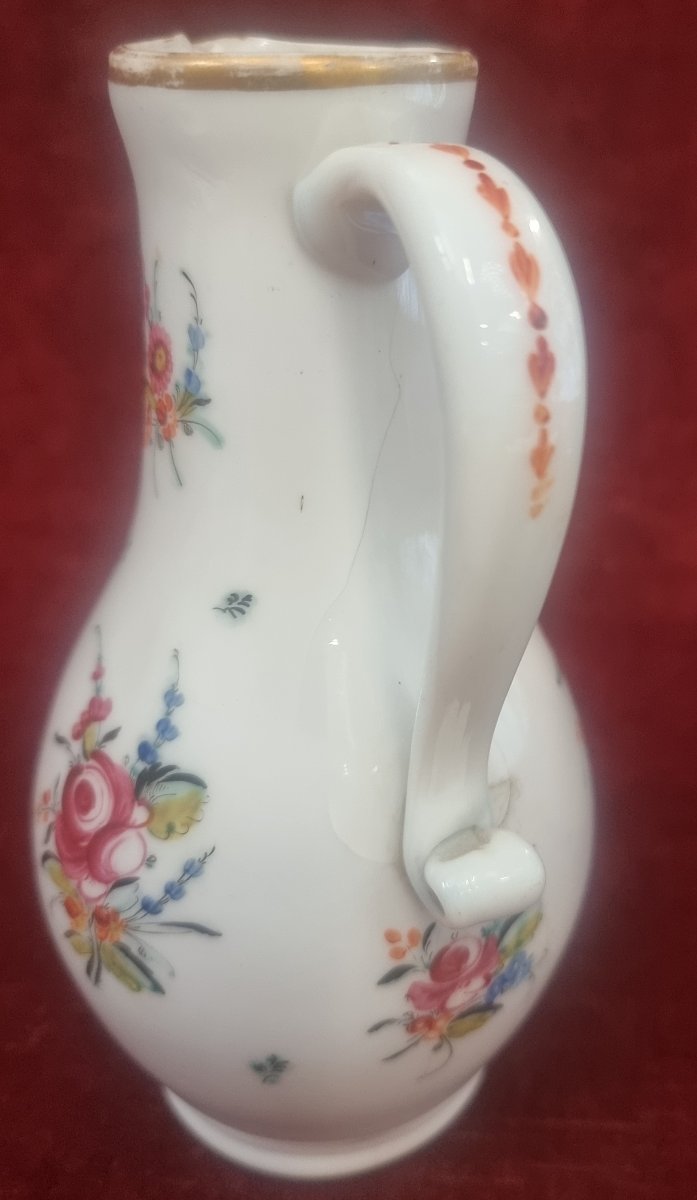 Petit pichet en verre opalin peint - Début du XIXe siècle-photo-4