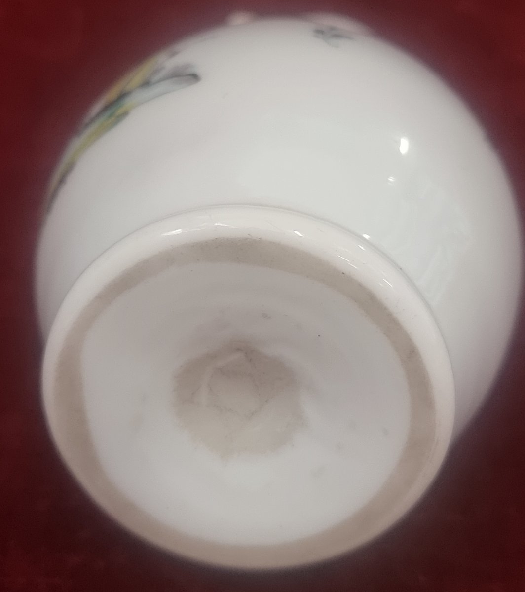 Petit pichet en verre opalin peint - Début du XIXe siècle-photo-2