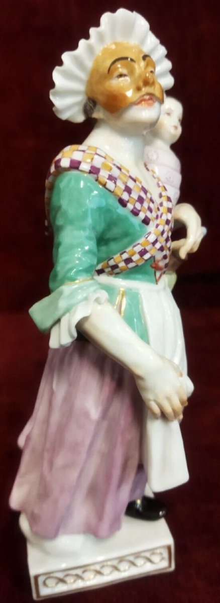 FIGURINE « GNAGA » EN PORCELAINE PEINTE  MEISSEN - XXe SIÈCLE / début des années 1900-photo-2
