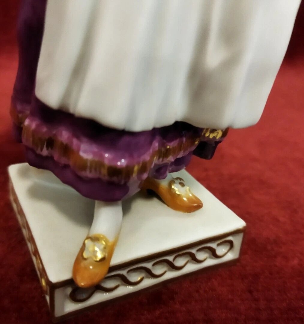 "ortolana" Figurine In Painted Porcelain Meissen - Early 20th Century-photo-3