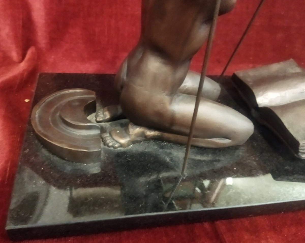 SCULPTURE D'UNE FEMME SOMALIE  Bronze sur socle en marbre, 30 juin 1989 UGO ATTARDI-photo-4