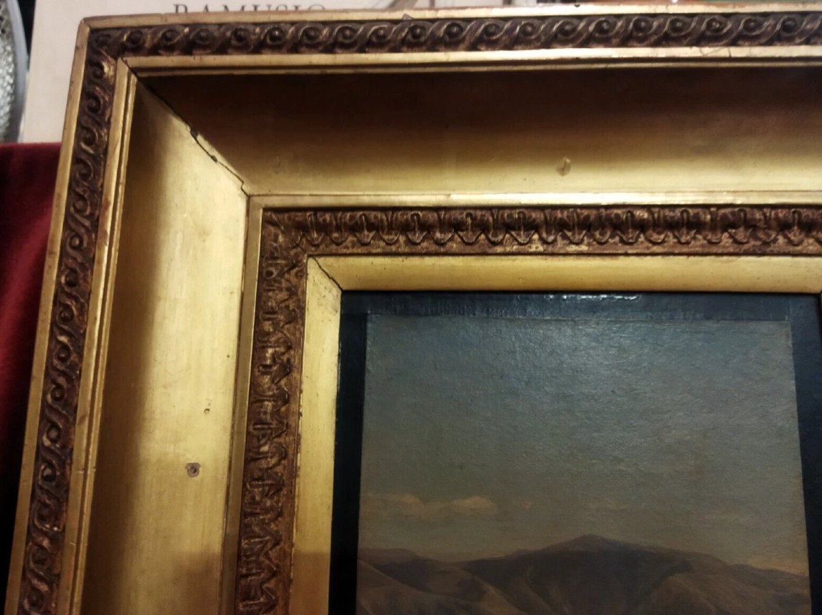 Oil Painting On Canvas: Umbrian Landscape - From Perugia To Gubbio, 1867, By T.h. Hotchkins (1834–1869)-photo-3
