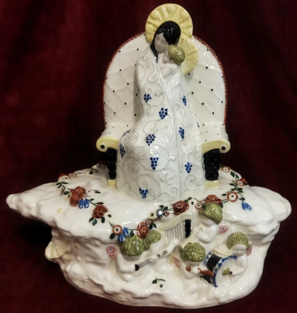 Porcelain Sculpture - Madonna And Child By Anton Kleiber, 1916 - Austria
