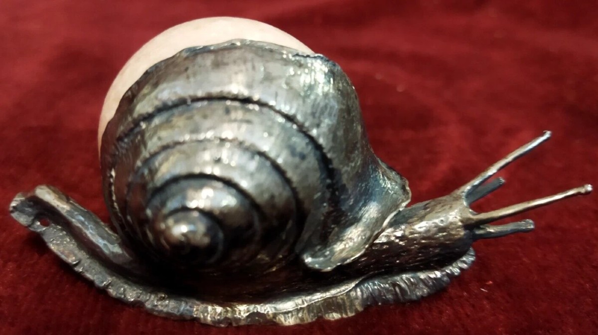Manaus Sterling Snail With Pink Marble Ball