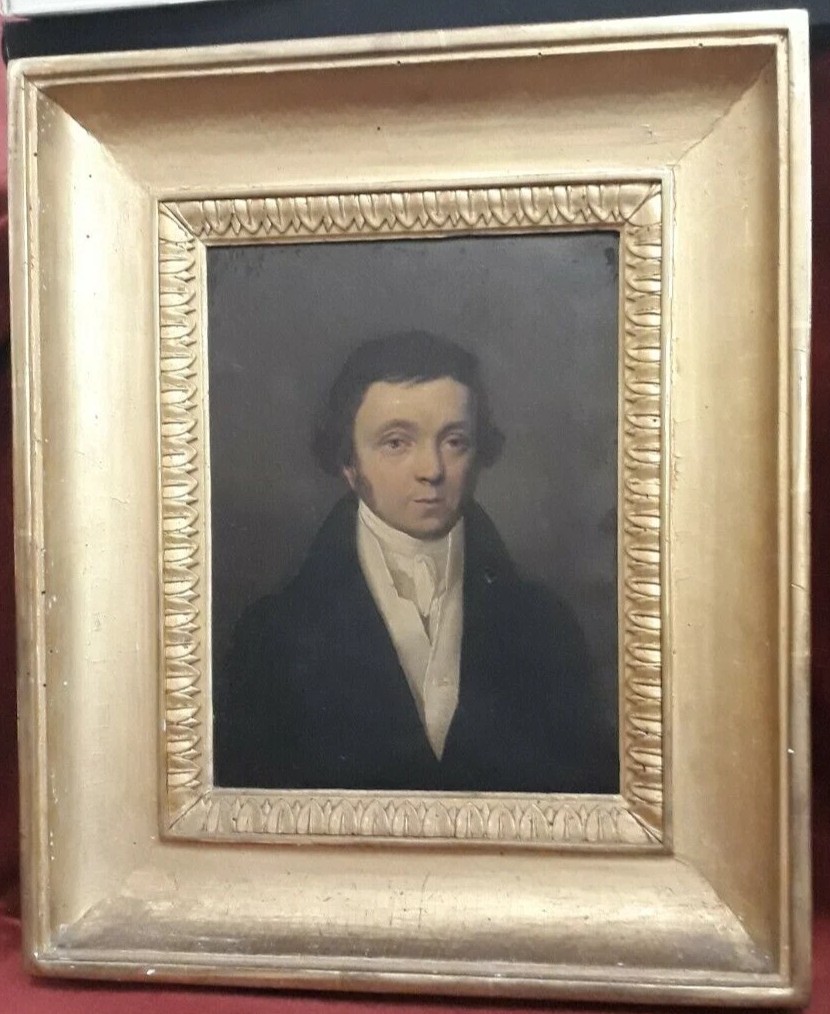 Oil Painting On Canvas: Portrait Of A Gentleman - Empire Period - Early 19th Century
