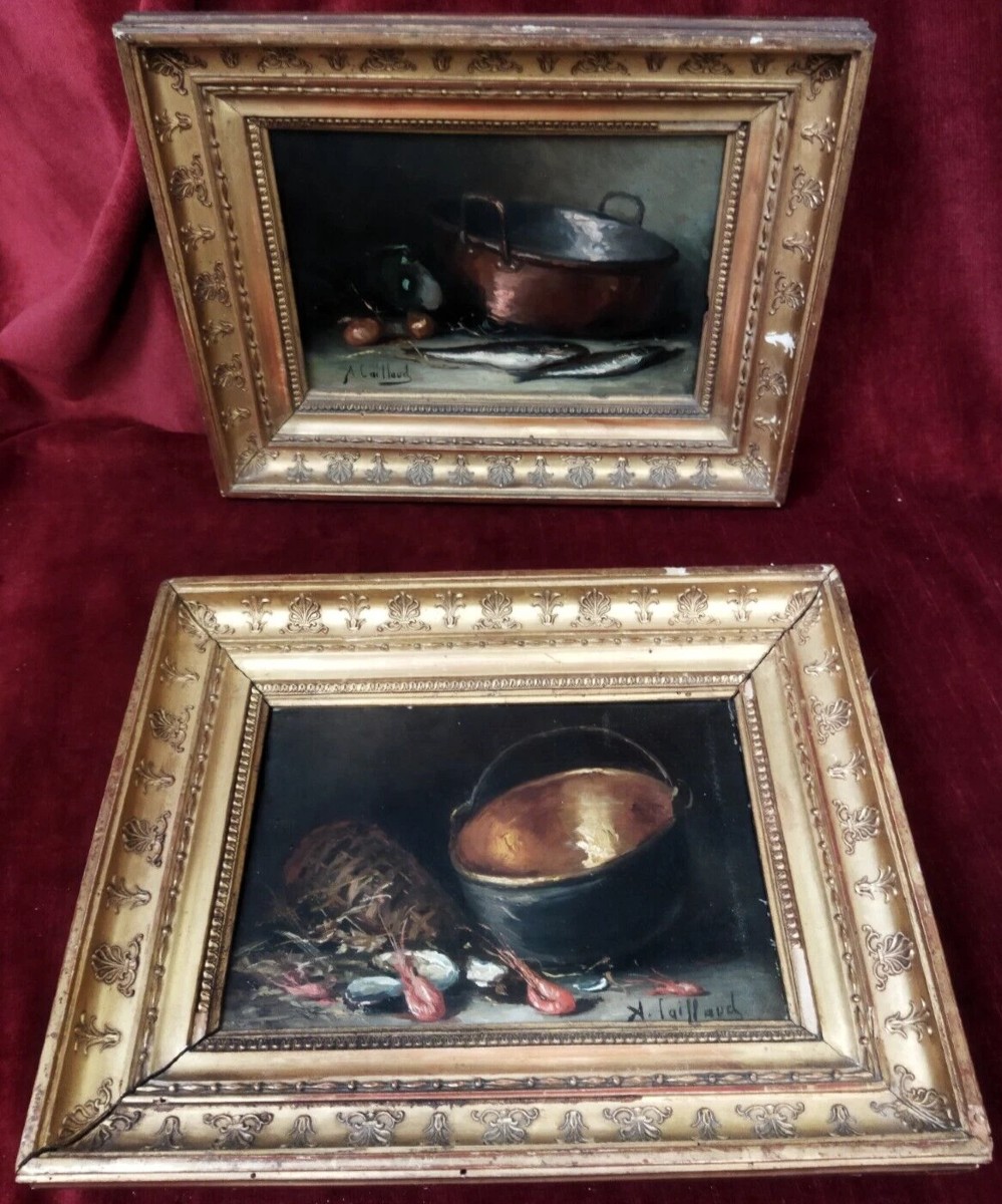 TABLEAUX - Nature morte / Huile sur toile  Alfred Benoît Caillaud (1855-1940)