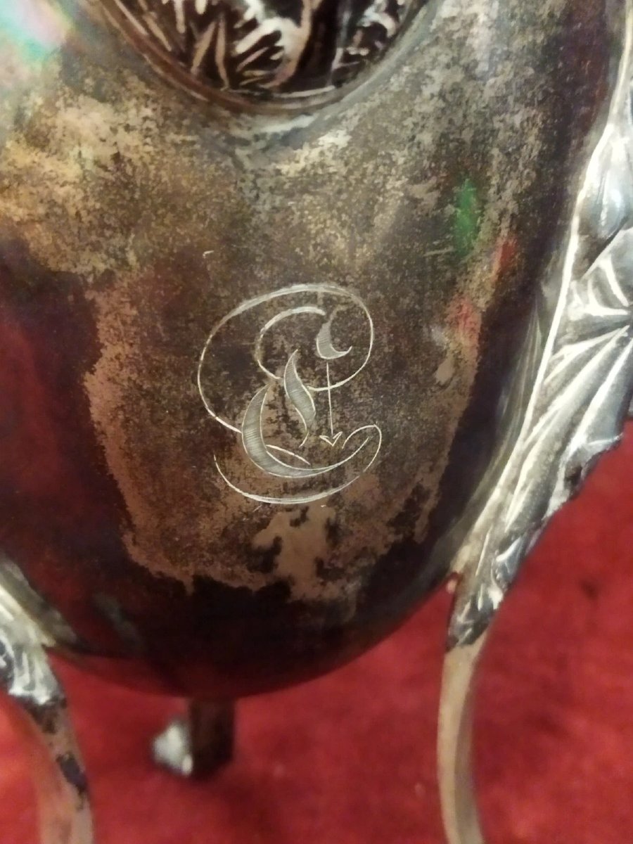 Cafetière en argent à décor de lion Naples, début du XIXe siècle-photo-2
