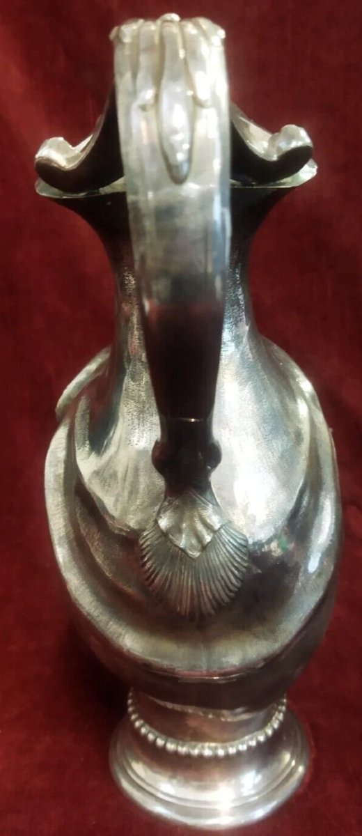 Cruche en argent à décor de visage de femme  - France - fin du XVIIIe siècle-photo-3