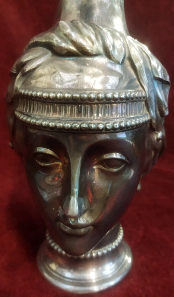 Cruche en argent à décor de visage de femme  - France - fin du XVIIIe siècle-photo-2