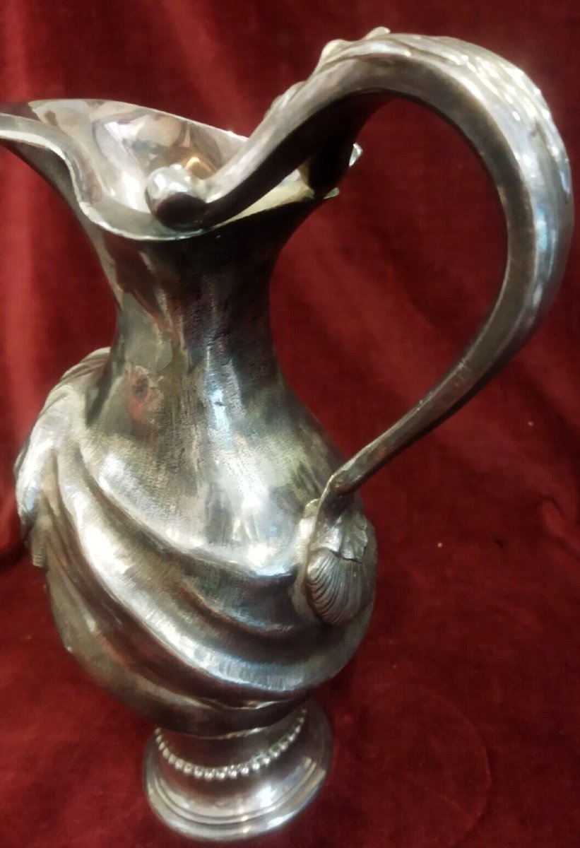 Cruche en argent à décor de visage de femme  - France - fin du XVIIIe siècle-photo-3