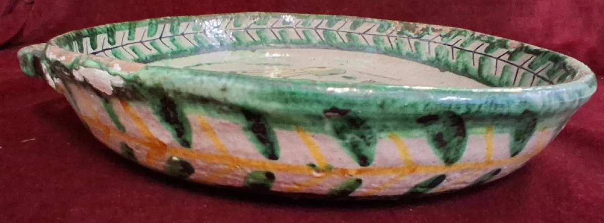 CENTRE DE TABLE EN FAIENCE PEINTE  - VIETRI - début du XXe siècle-photo-4