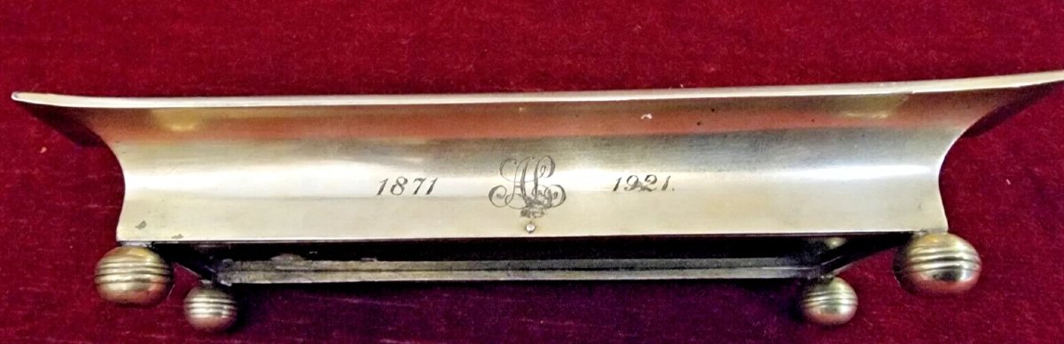 Pen Holder - Nephrite And Silver  - Russian Faberge - 1960s-photo-4