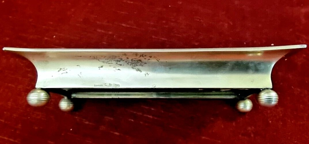 Pen Holder - Nephrite And Silver  - Russian Faberge - 1960s-photo-4