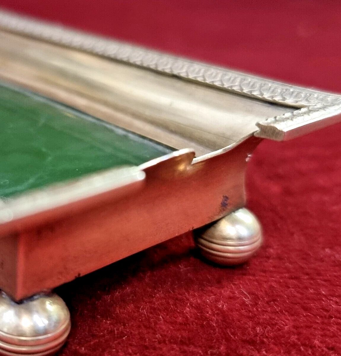 Pen Holder - Nephrite And Silver  - Russian Faberge - 1960s-photo-5