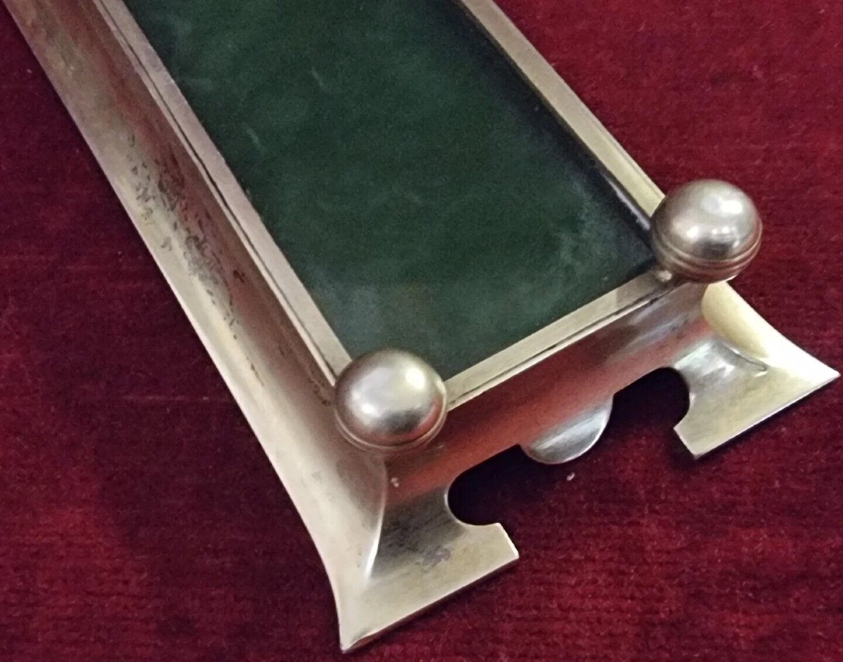 Pen Holder - Nephrite And Silver  - Russian Faberge - 1960s-photo-7